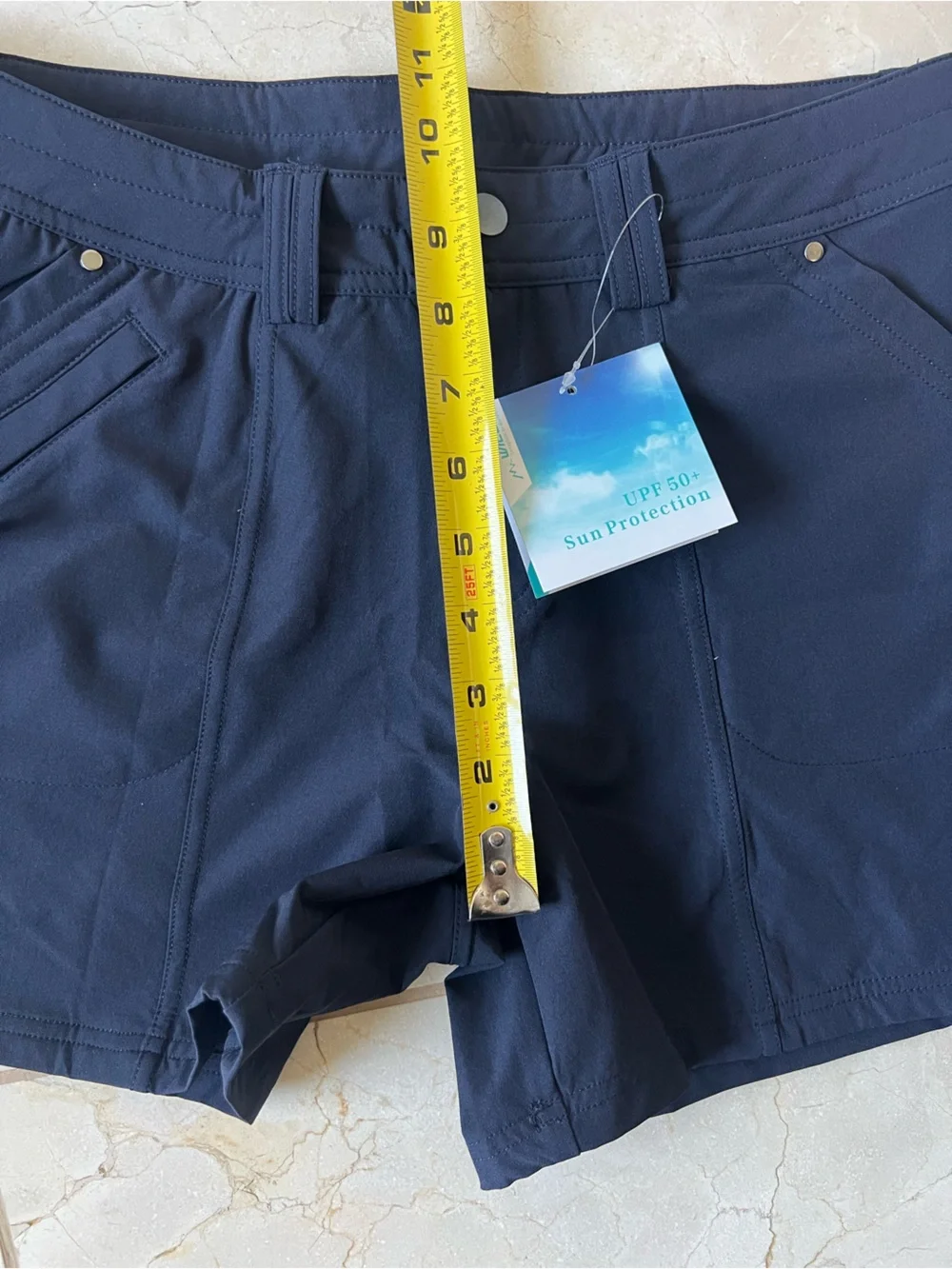 Willit Women's 6 Golf Hiking Shorts UPF 50+ Quick Dry Athletic Navy Blue NWT